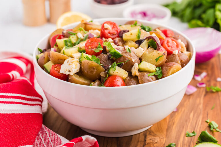 A white bowl of the recipe.