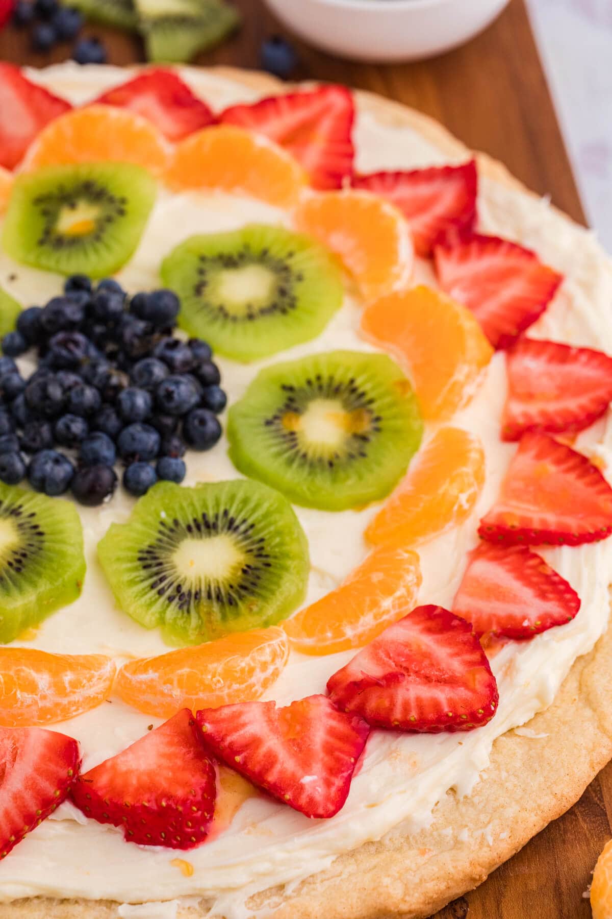 The recipe on a wood surface.