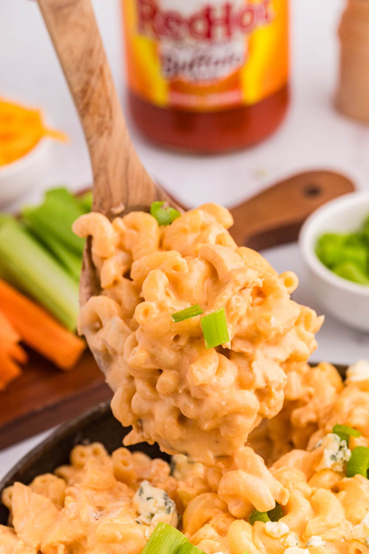 The recipe on a wooden serving spoon.
