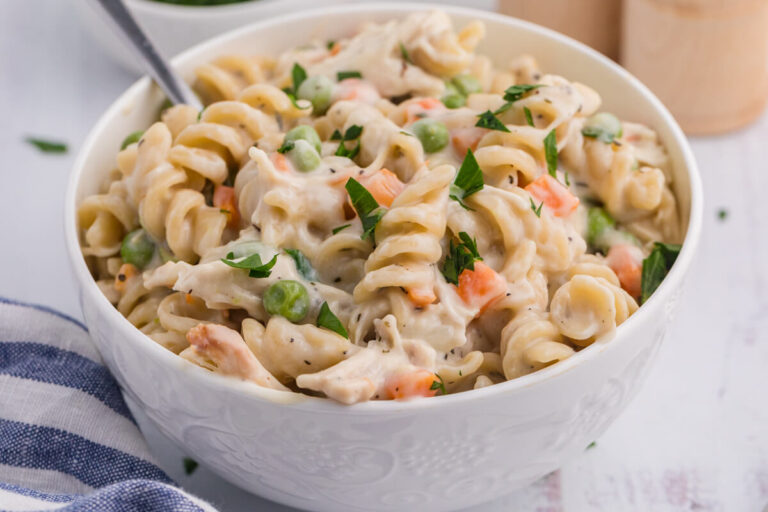 The recipe in a bowl with a spoon.