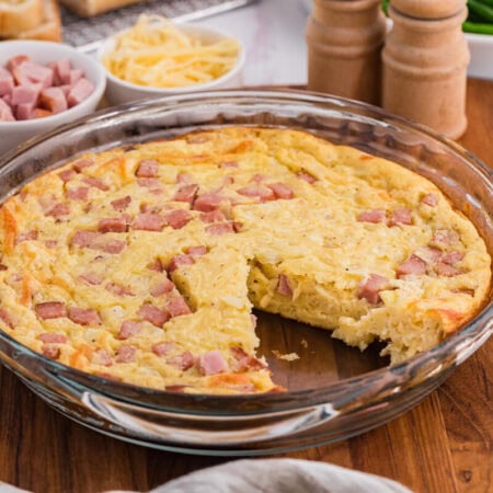 The pie with a slice cut out of it.