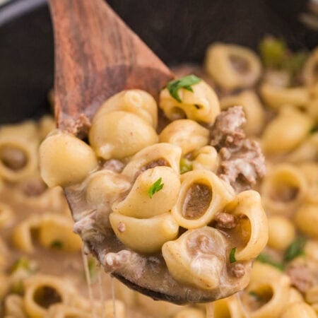The recipe on a wooden spoon.