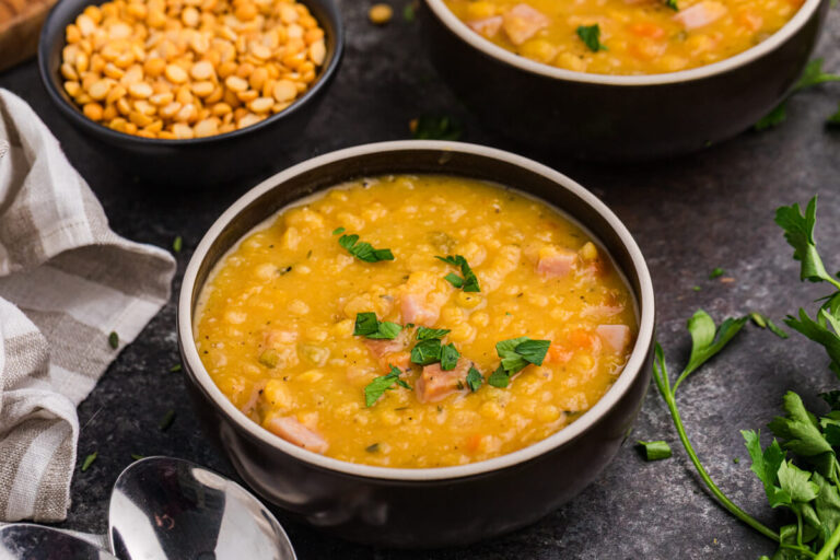 The recipe in a black bowl.