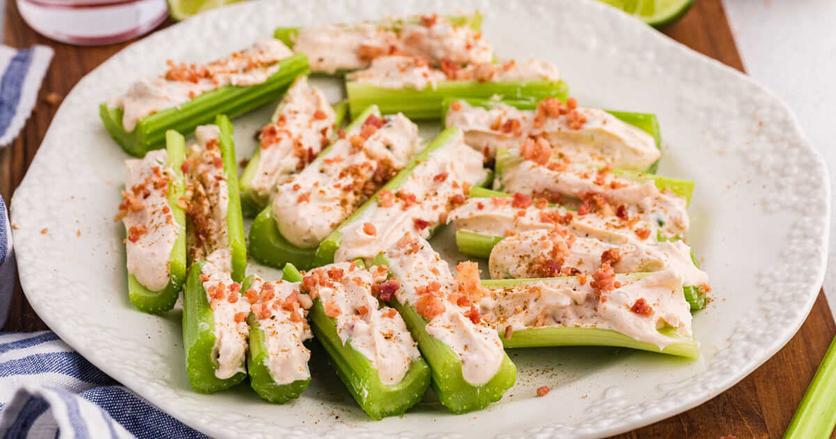 Caesar Stuffed Celery (Inspired by the Canadian Cocktail) - Simply Stacie