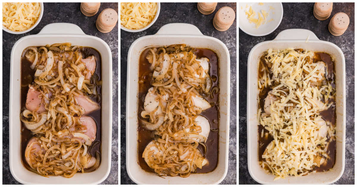 Collage of the recipe in a casserole dish.